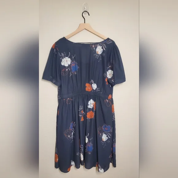 ModCLoth XL Navy Fresh Spring Floral Pint Mini Dress - Picture 2 of 3